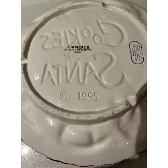 Ceramic Fitz & Floyd Omnibus Victorian Ornaments "Cookies for Santa" Plate - Picture 8 of 8